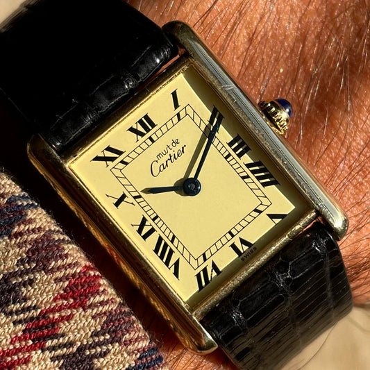 Must de Cartier Tank "Lemon" Dial Unisex Quartz