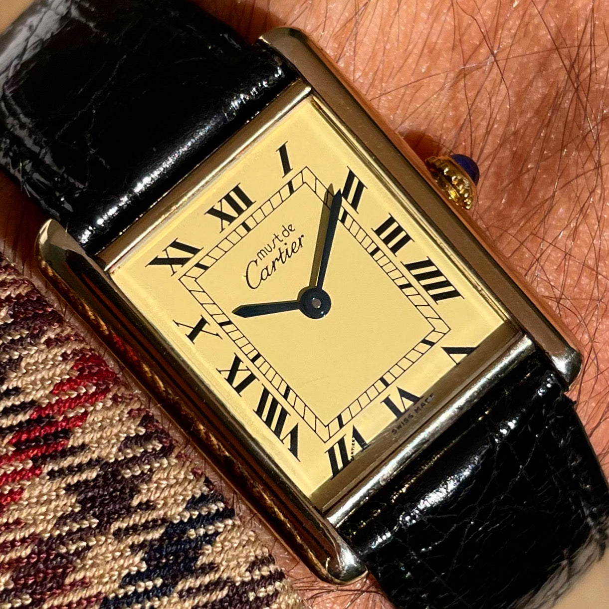 Must de Cartier Tank Mechanical Lemon Dial Unisex