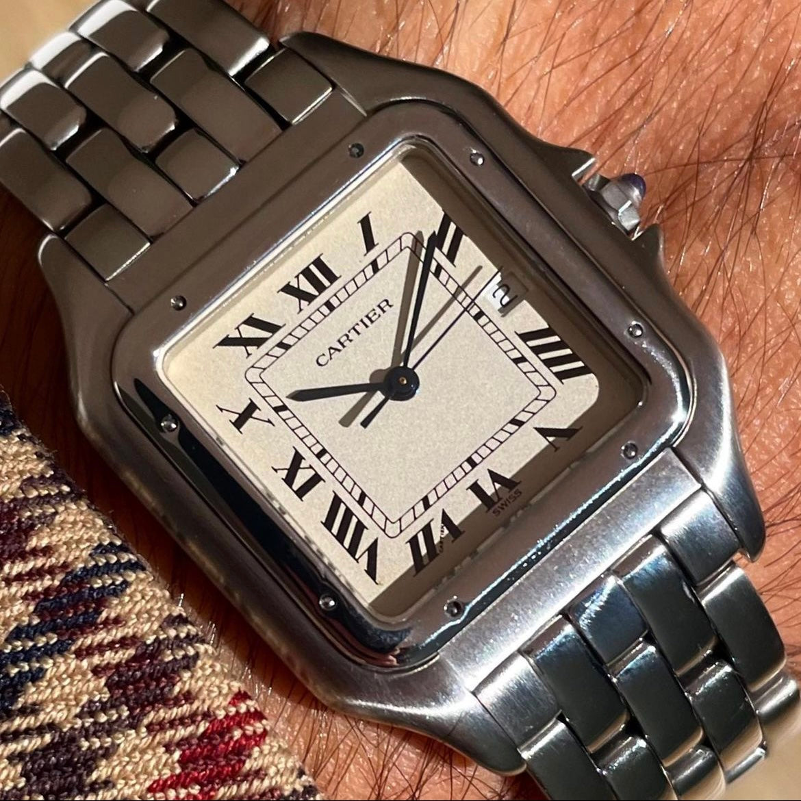 Cartier Panthère "Jumbo" Steel 1300 w/ Box, Papers, Booklets & Service Papers