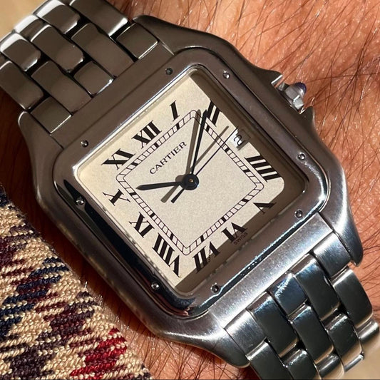 Cartier Panthère "Jumbo" Steel 1300 w/ Box, Papers, Booklets & Service Papers