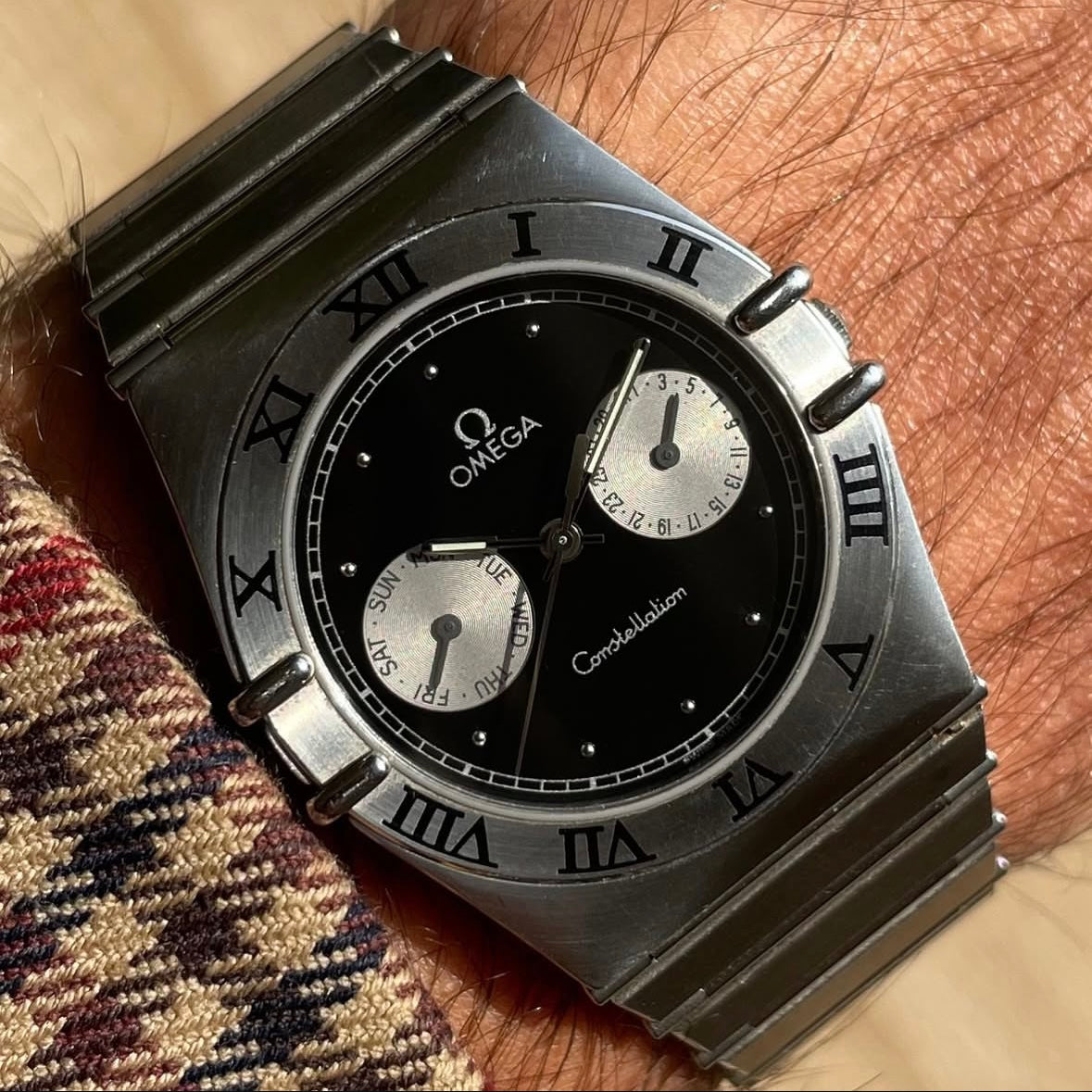 Omega Constellation Manhattan Day-Date Reverse Panda Dial