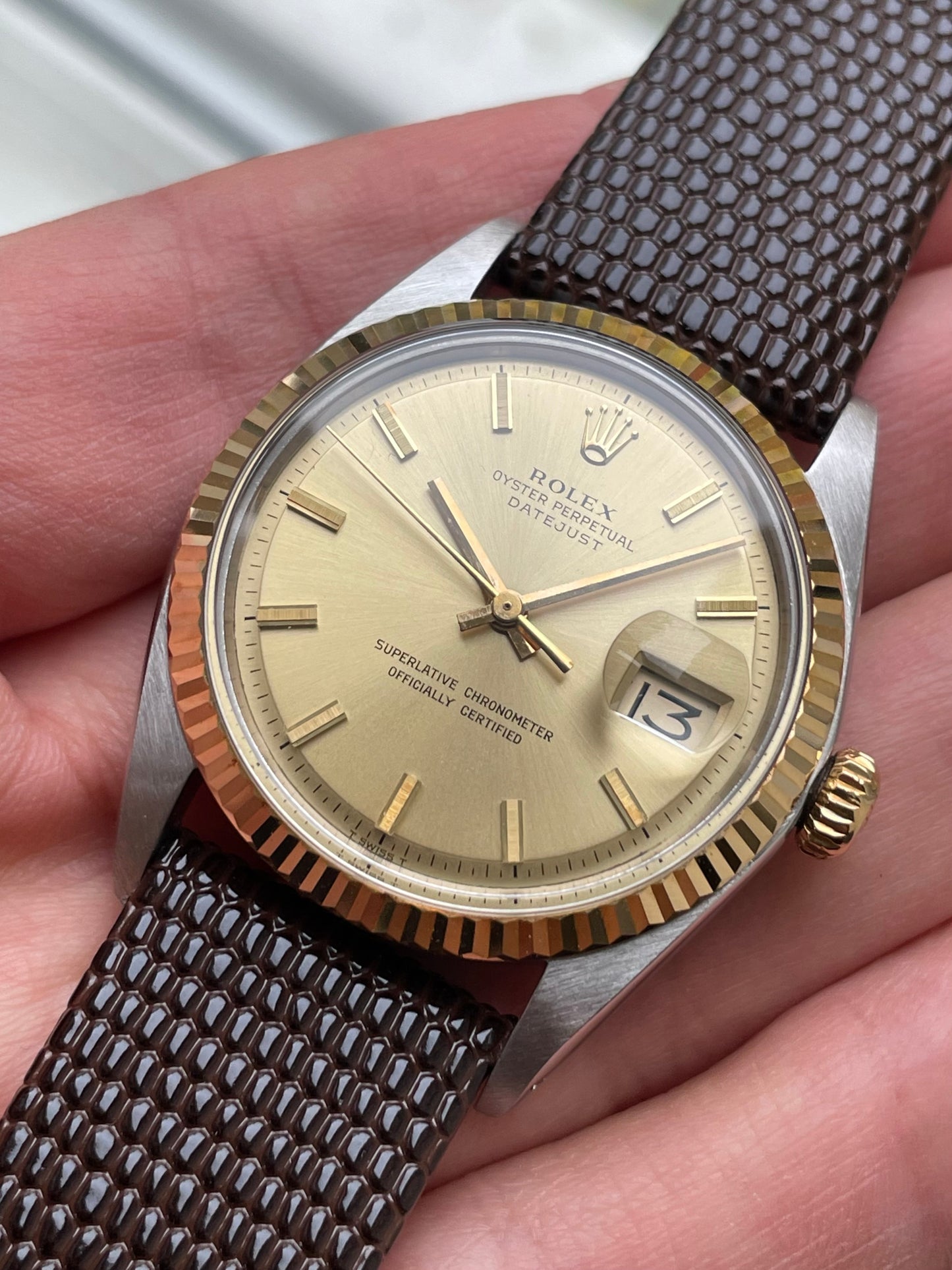 Rolex Datejust 1601 w/ Non-Lume Champagne Dial 1971