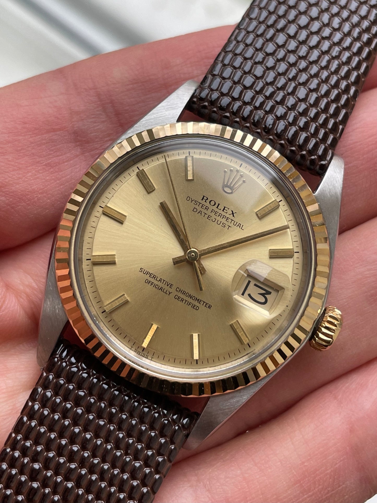 Rolex Datejust 1601 w/ Non-Lume Champagne Dial 1971