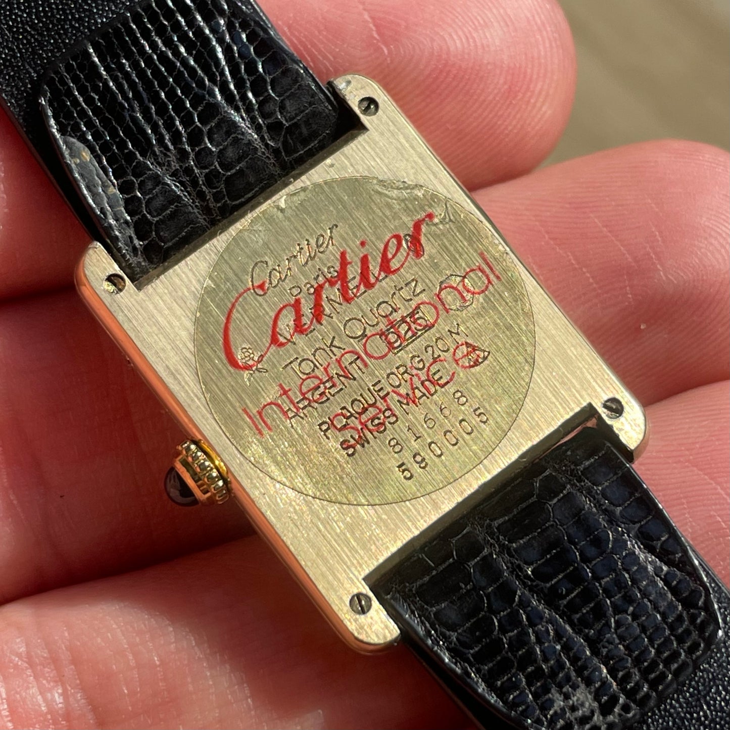 Must de Cartier Tank "Lemon" Dial Unisex Quartz