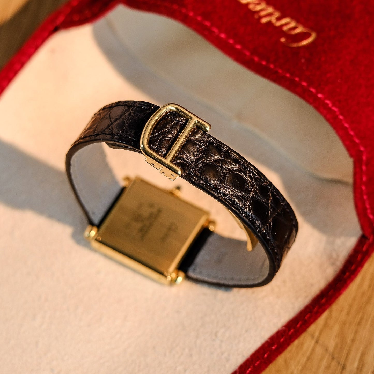 Cartier Tank Obus 18k Yellow Gold 1630 w/ 18k Deployant Clasp