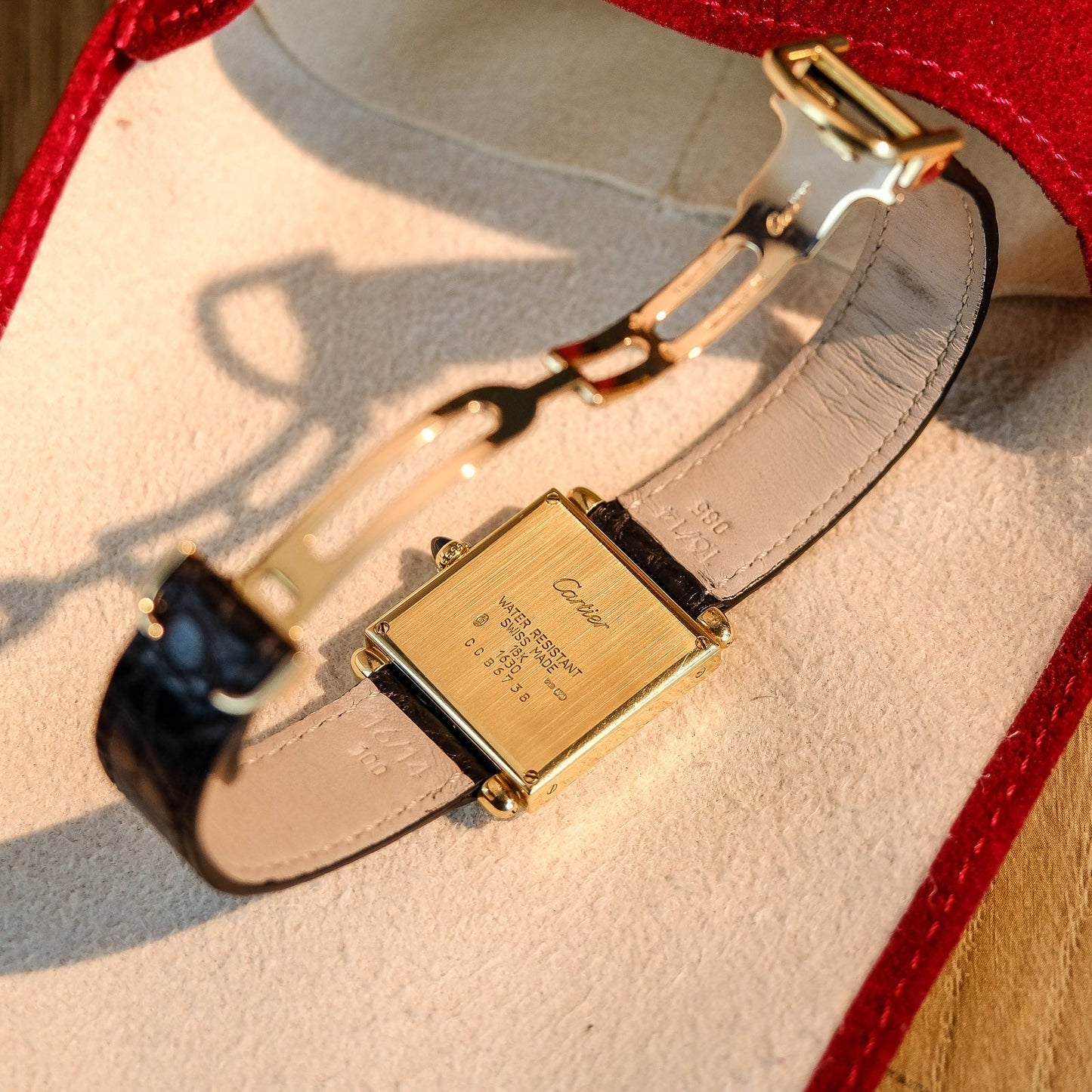 Cartier Tank Obus 18k Yellow Gold 1630 w/ 18k Deployant Clasp