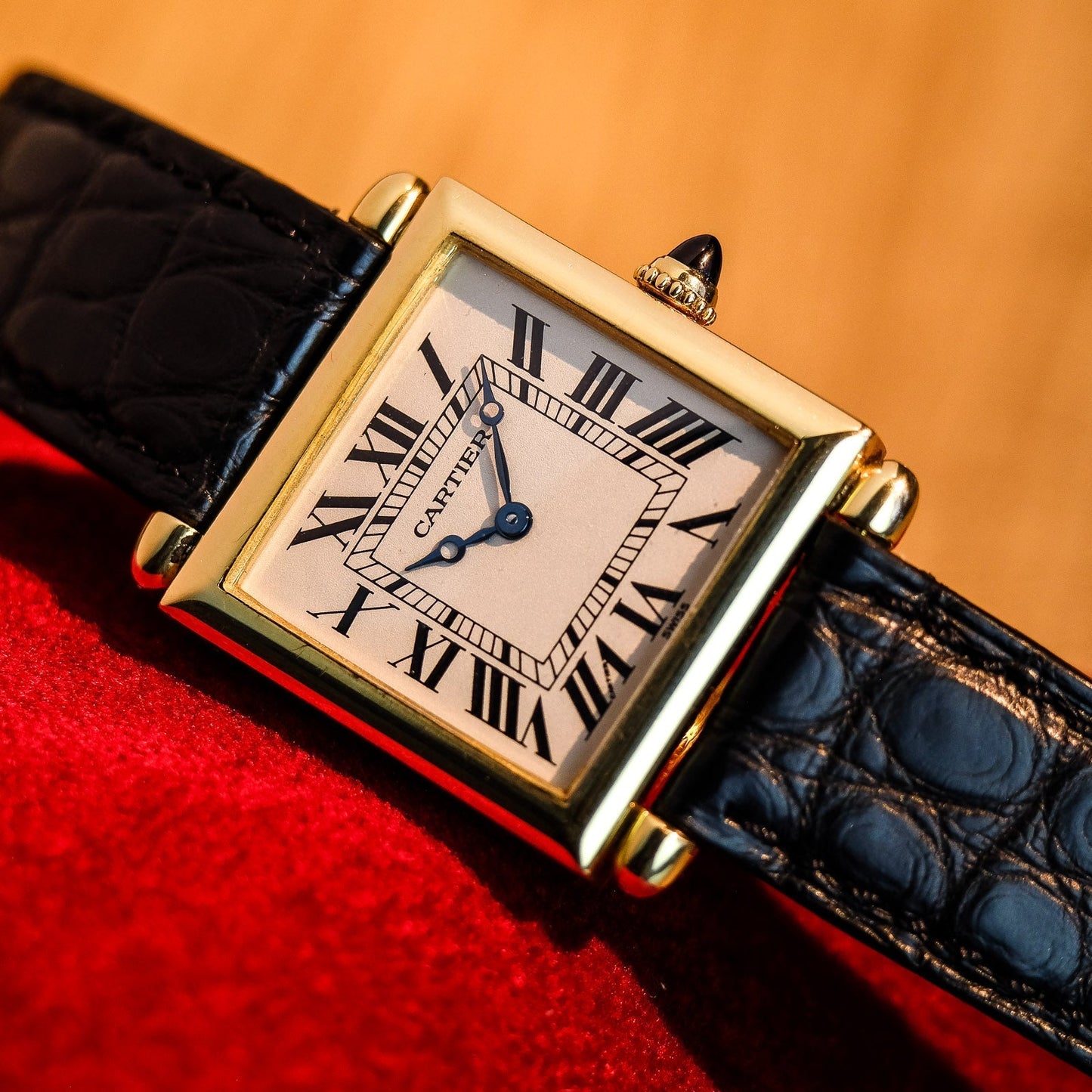 Cartier Tank Obus 18k Yellow Gold 1630 w/ 18k Deployant Clasp