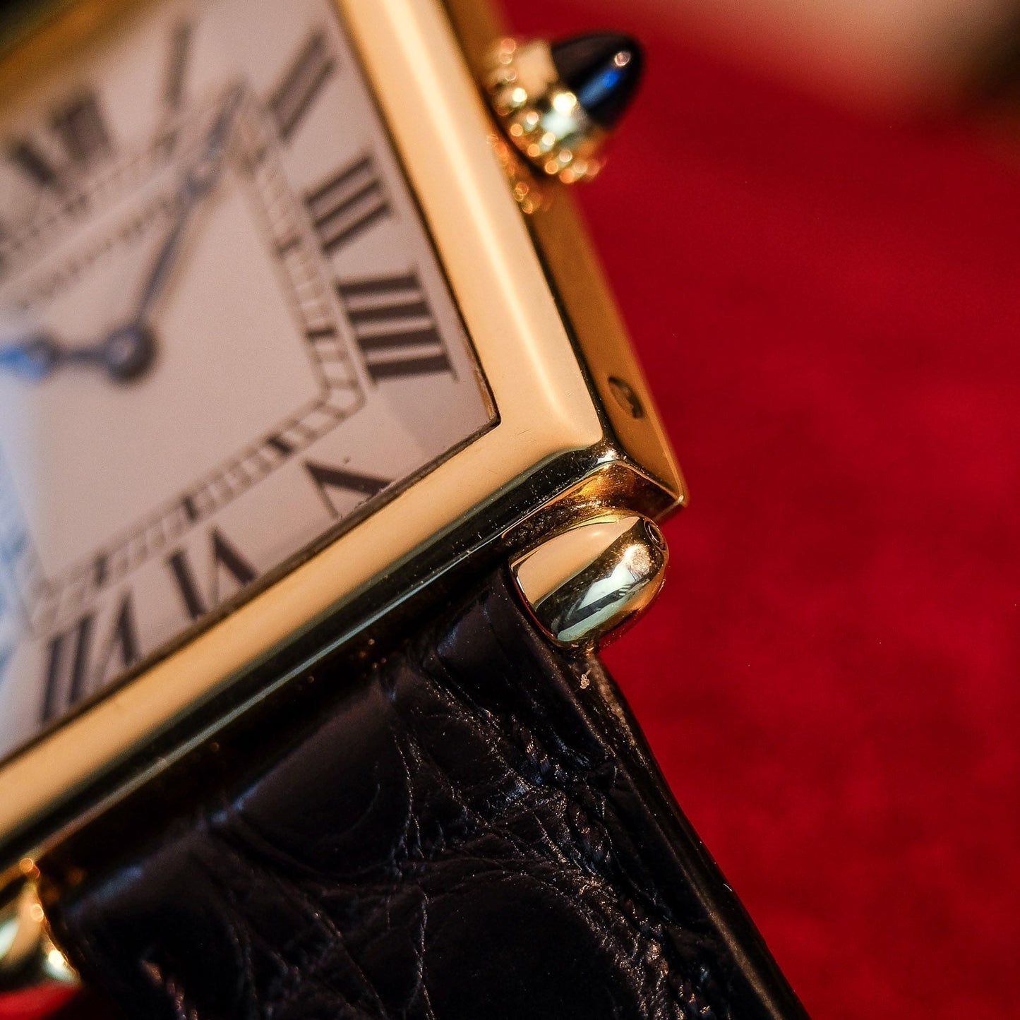 Cartier Tank Obus 18k Yellow Gold 1630 w/ 18k Deployant Clasp