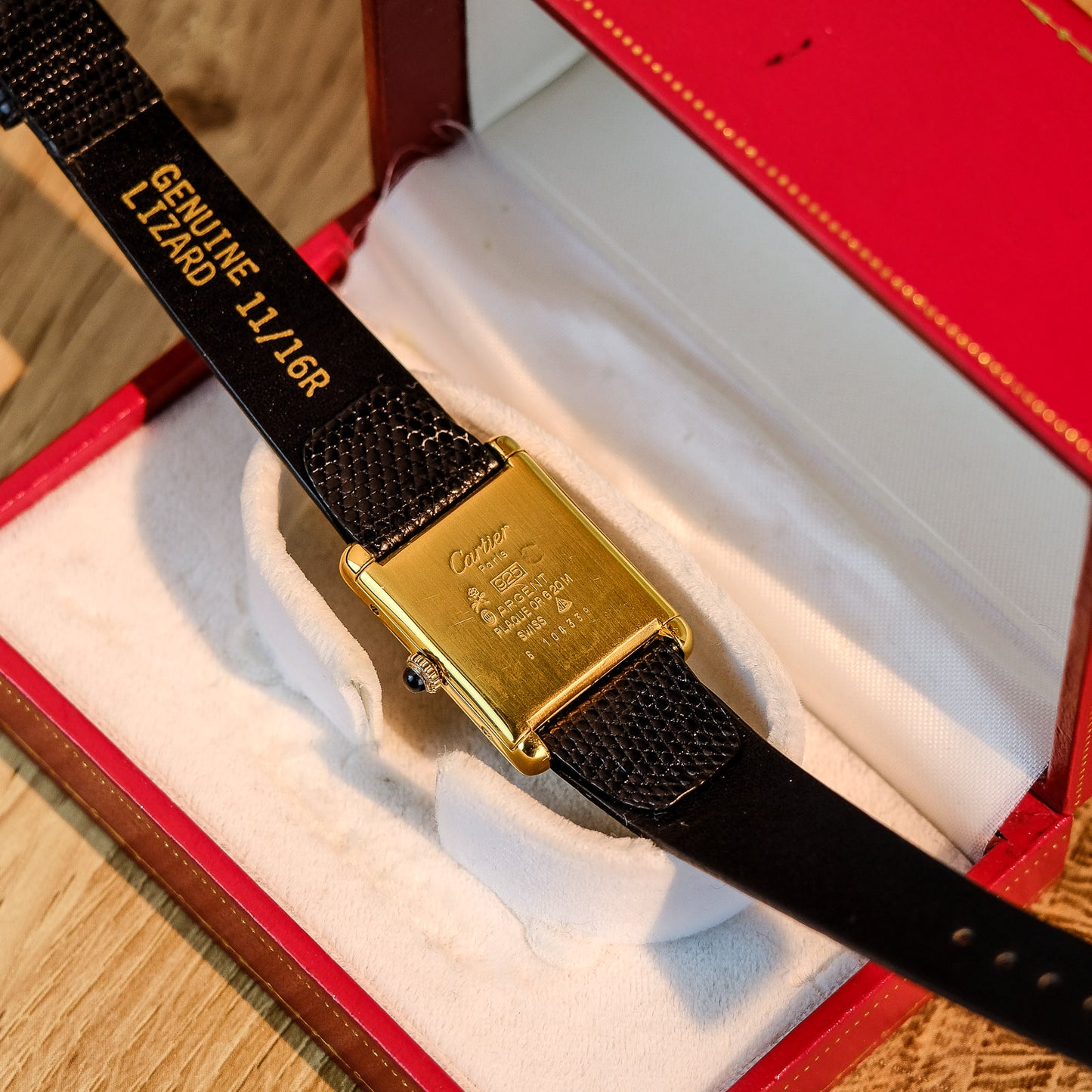 Must de Cartier Tank Mechanical Gloss Black Dial w/ Original Box