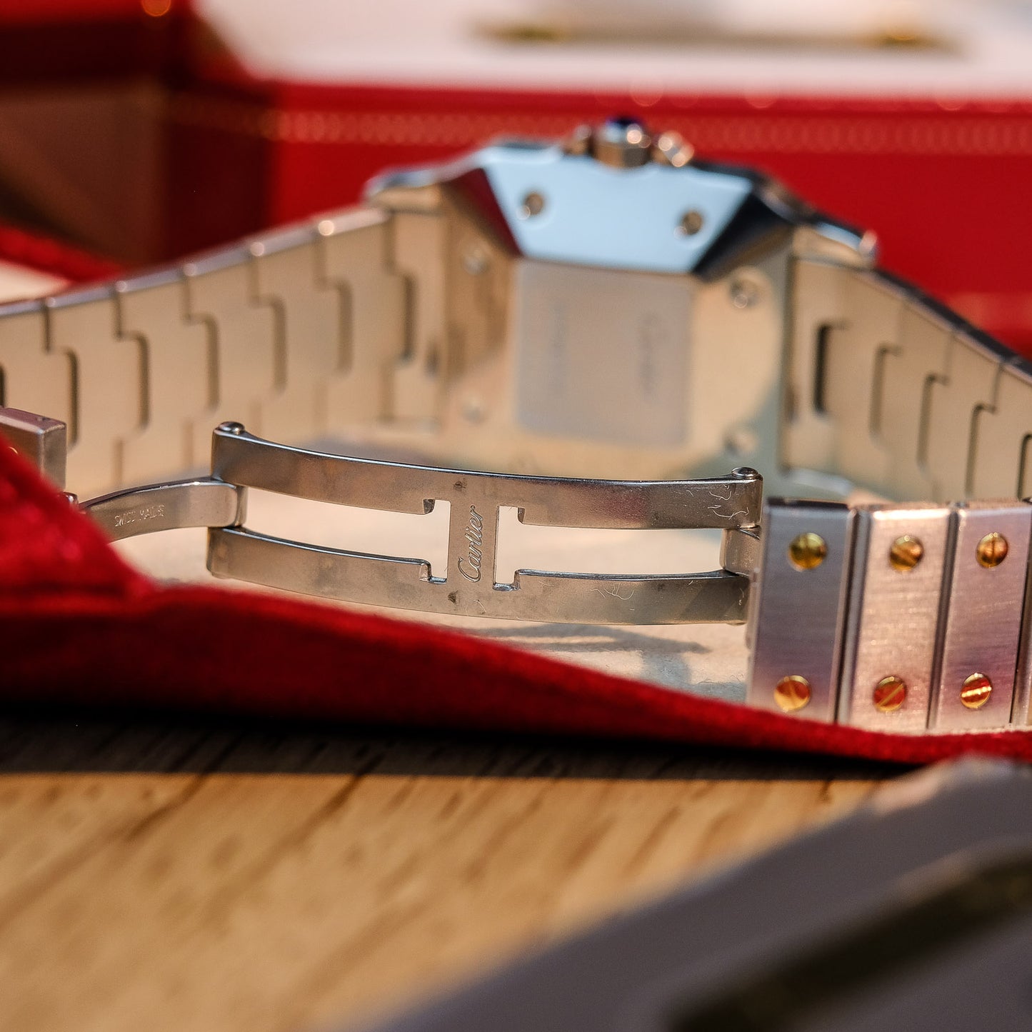 Cartier Santos Carrée 2961 w/ Original Box, Papers, Booklets & 2023 Cartier Service Paperwork, Retailed by Cartier London