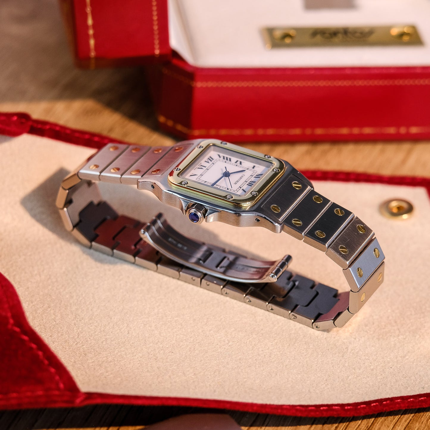 Cartier Santos Carrée 2961 w/ Original Box, Papers, Booklets & 2023 Cartier Service Paperwork, Retailed by Cartier London