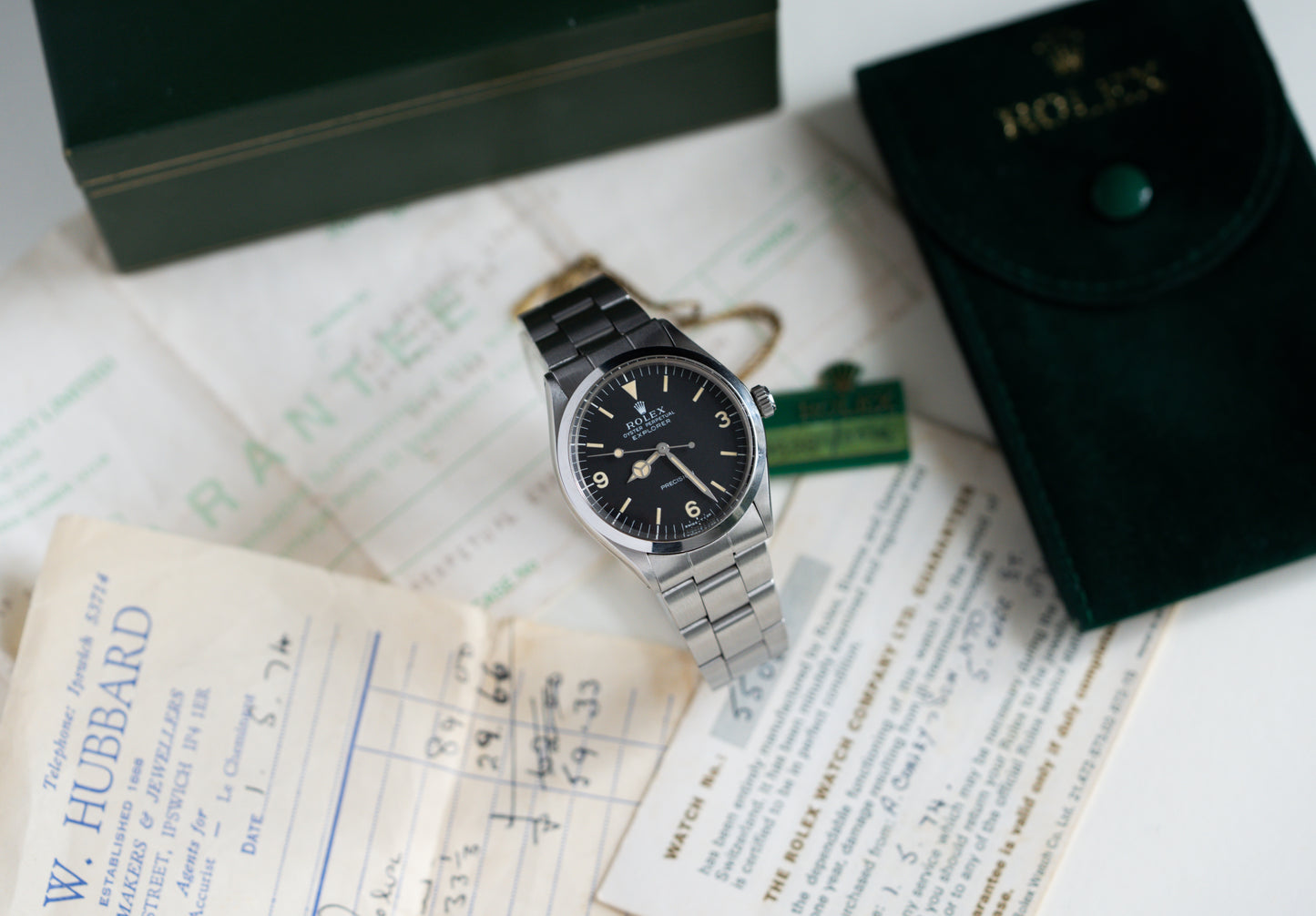 Rolex Explorer 5500 w/ Original Box, Papers & Purchase Receipt 1974