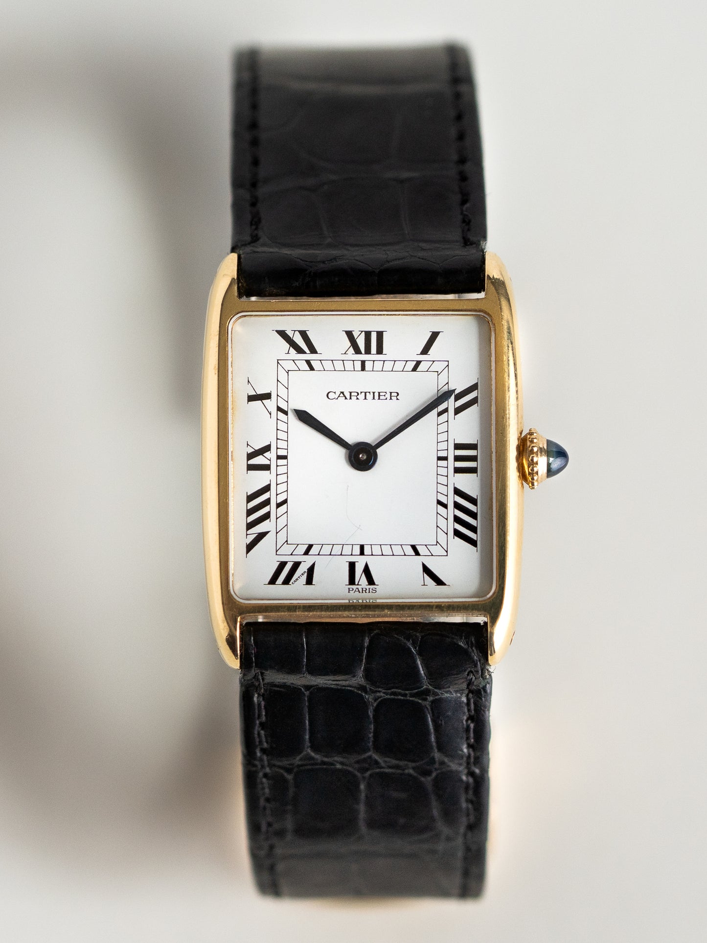 Cartier Paris Tank Arrondie 96041 18k Solid Gold w/ Deployant Clasp