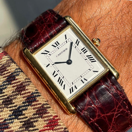Cartier 18k Gold Tank Louis Quartz w/ Box & Paperwork