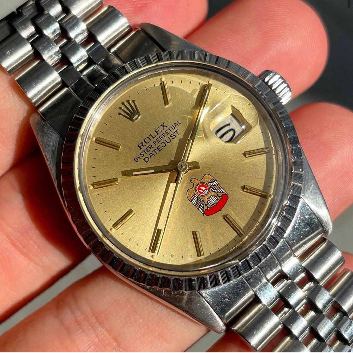Rolex Datejust 16030 UAE Ministry of Defence Logo Dial
