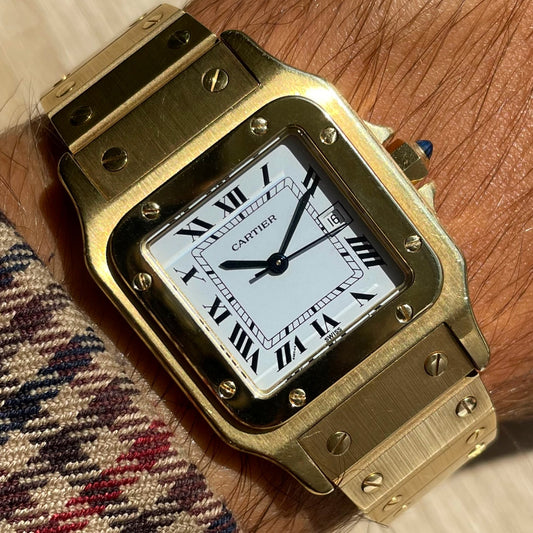 Cartier Santos Carrée Automatique 2960 Or Massif 18k Yellow Gold