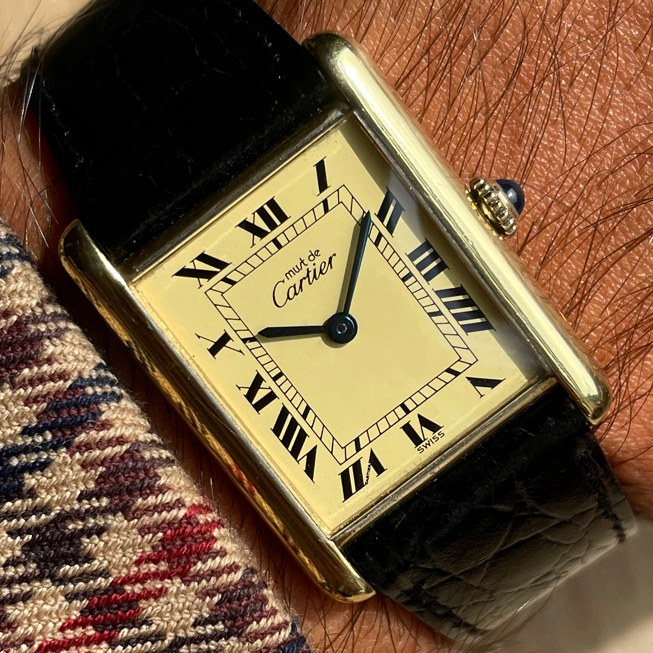 Must de Cartier Tank Mechanical "Lemon" Dial Unisex