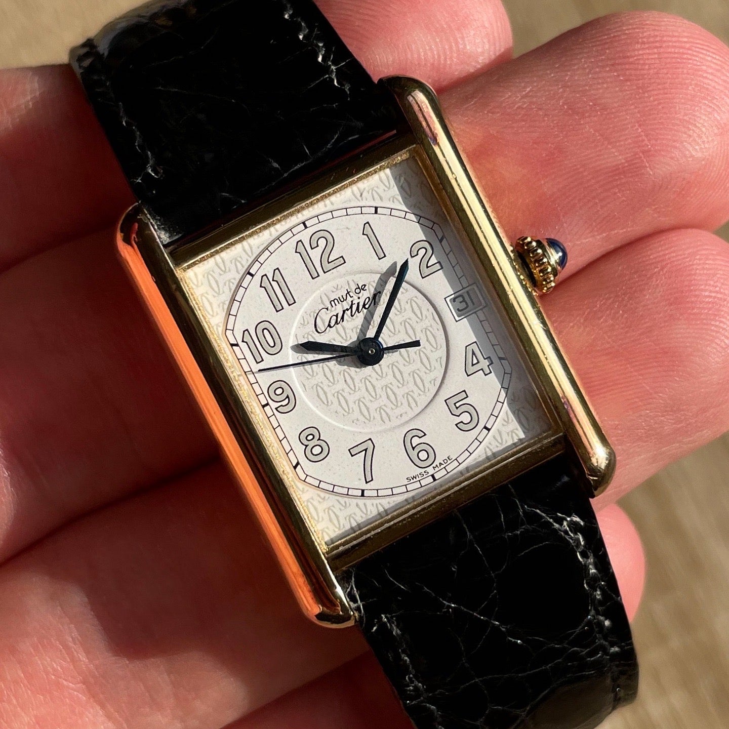 Must de Cartier Tank Large Size 2413 Arabic Numeral Dial