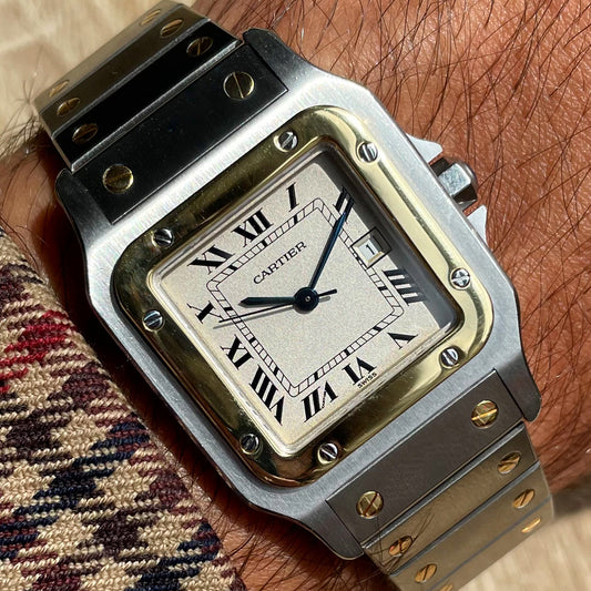 Cartier Santos Carrée Automatic 1172961 Steel & Gold w/ Box & Papers