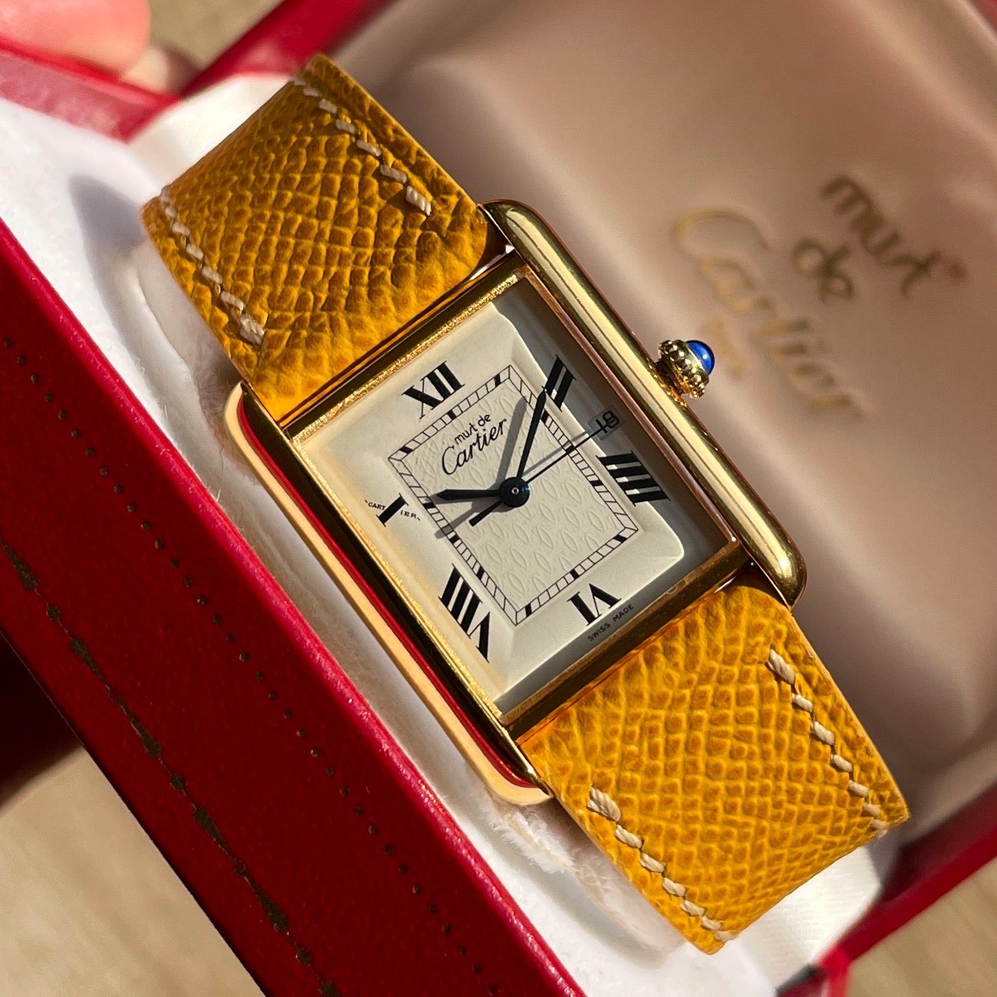 Must de Cartier Tank Large Size 2413 Roman Numeral Dial