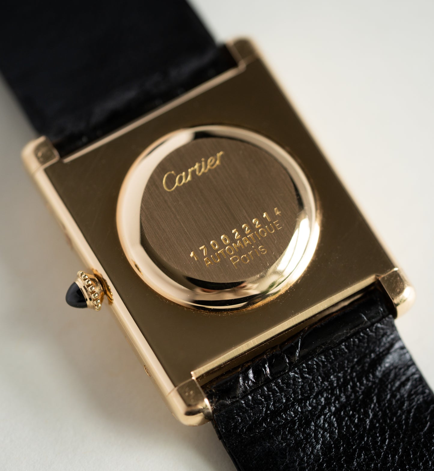 Cartier Paris "Jumbo" Tank Louis Automatique 17002 w/ Cartier Service Paperwork