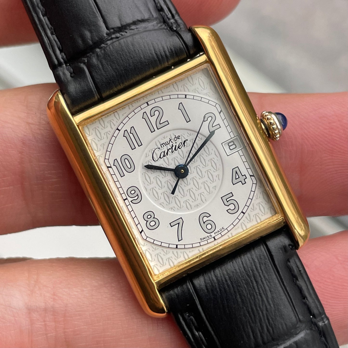 Must de Cartier Tank Large Size 2413 Arabic Numeral Dial