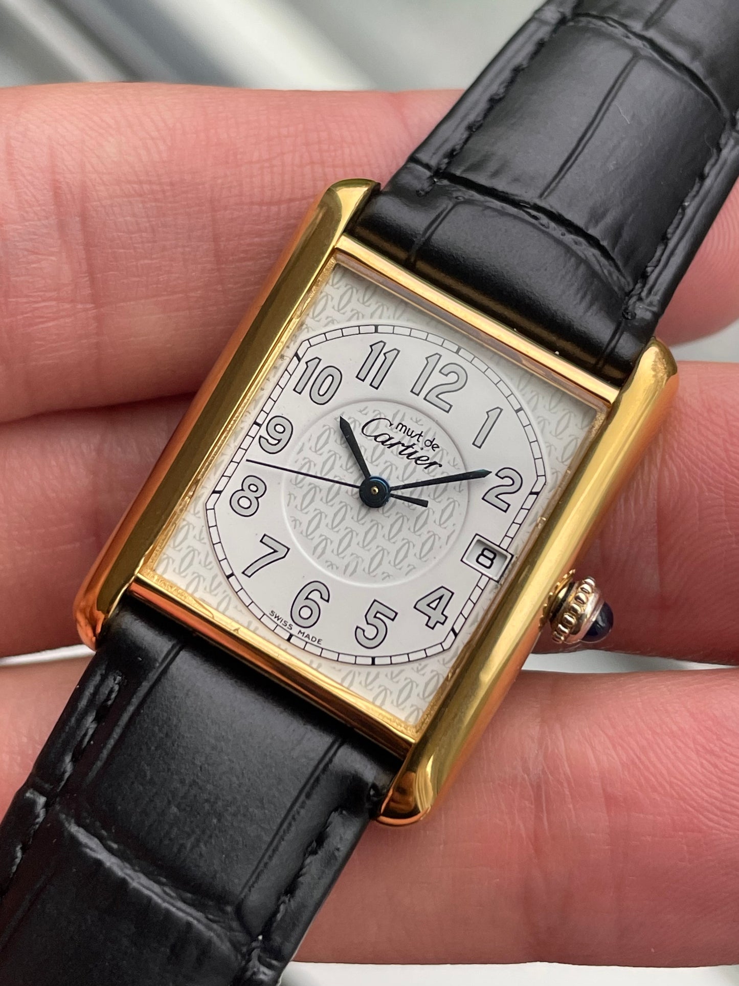 Must de Cartier Tank Large Size 2413 Arabic Numeral Dial