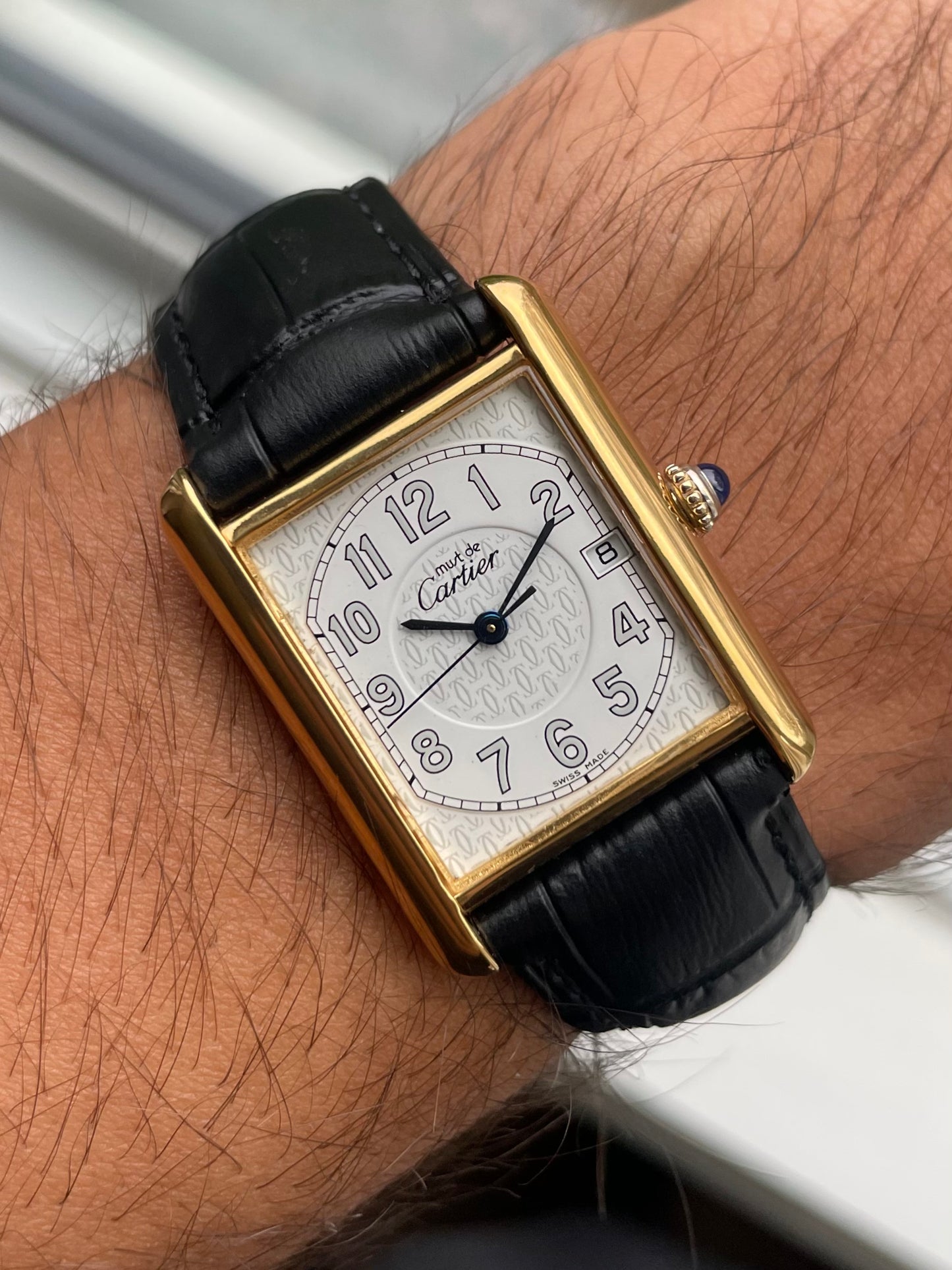 Must de Cartier Tank Large Size 2413 Arabic Numeral Dial