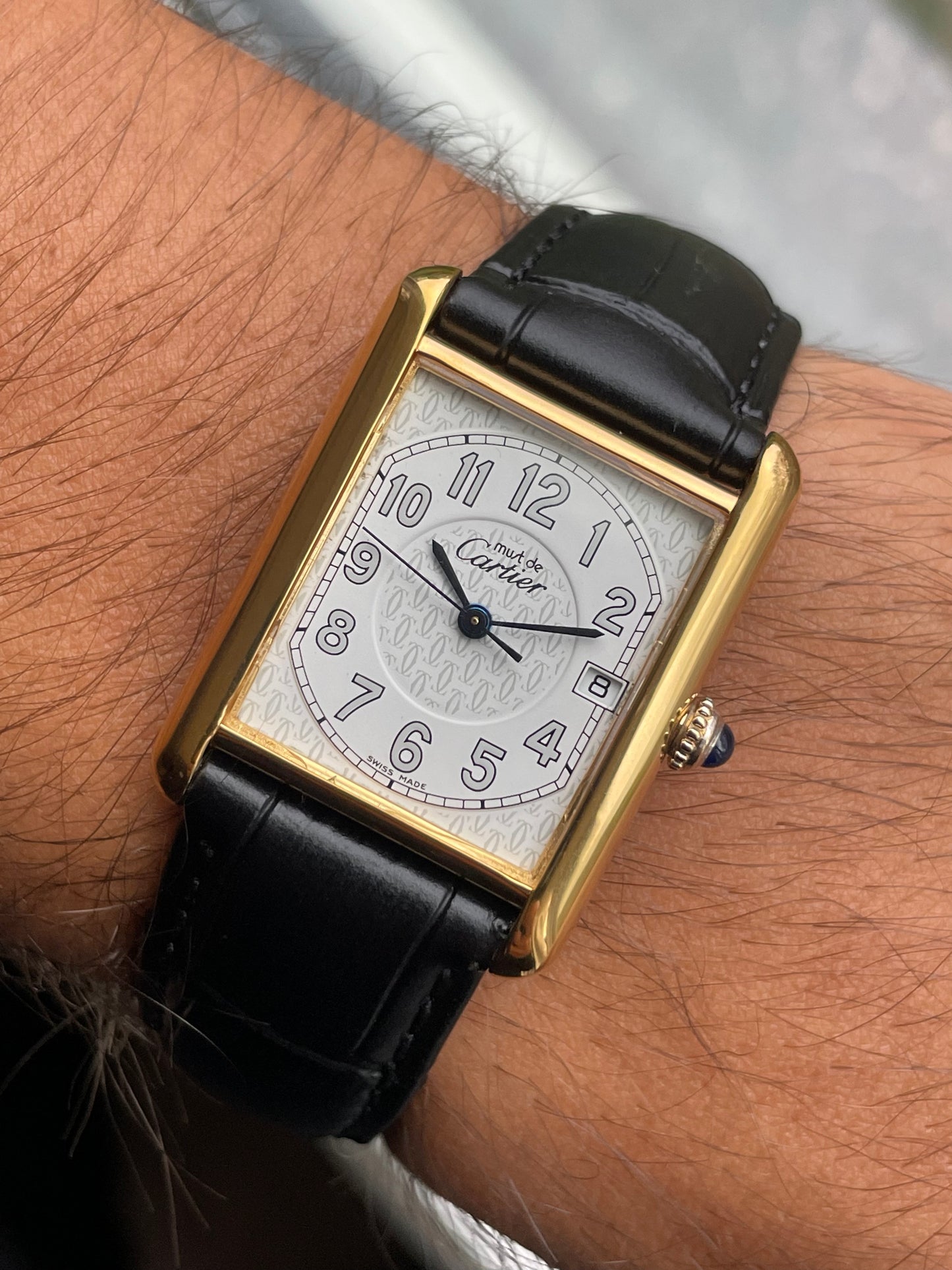 Must de Cartier Tank Large Size 2413 Arabic Numeral Dial