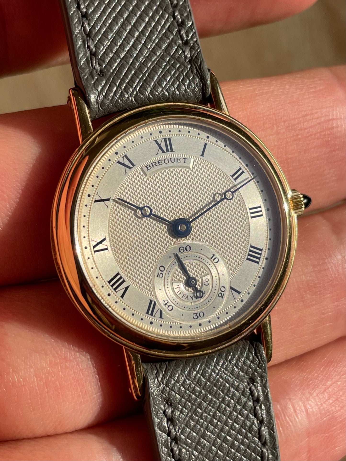 Breguet Classique 18k Retailed by Tiffany & Co w/ Co-Signed Guilloché Dial