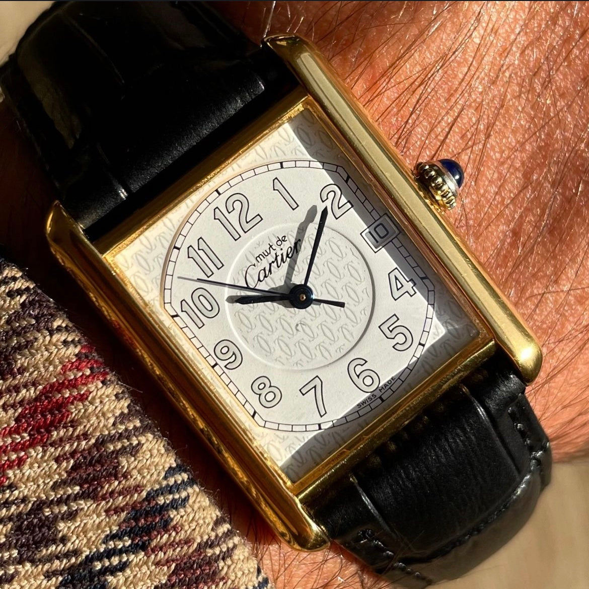 Must de Cartier Tank Large Size 2413 Arabic Numeral Dial