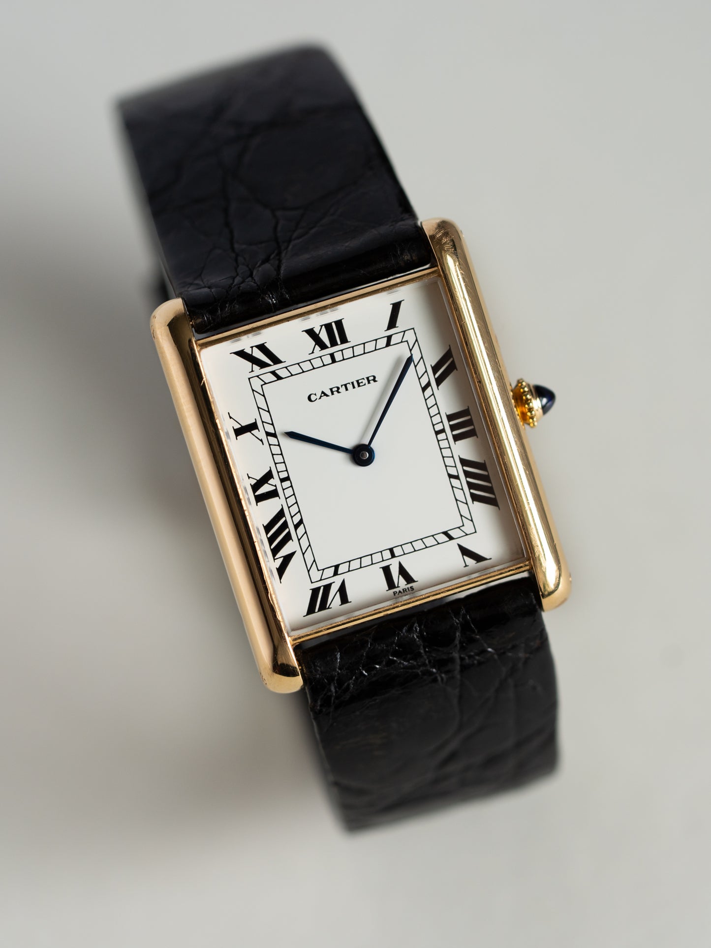 Cartier Paris "Jumbo" Tank Louis Automatique 17002 w/ Cartier Service Paperwork