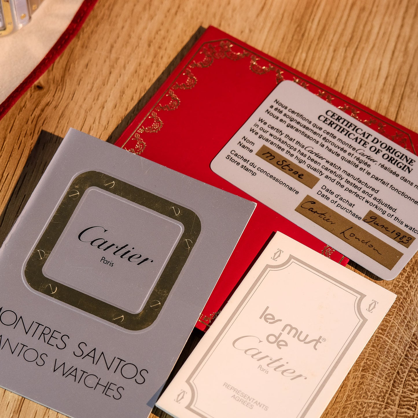 Cartier Santos Carrée 2961 w/ Original Box, Papers, Booklets & 2023 Cartier Service Paperwork, Retailed by Cartier London