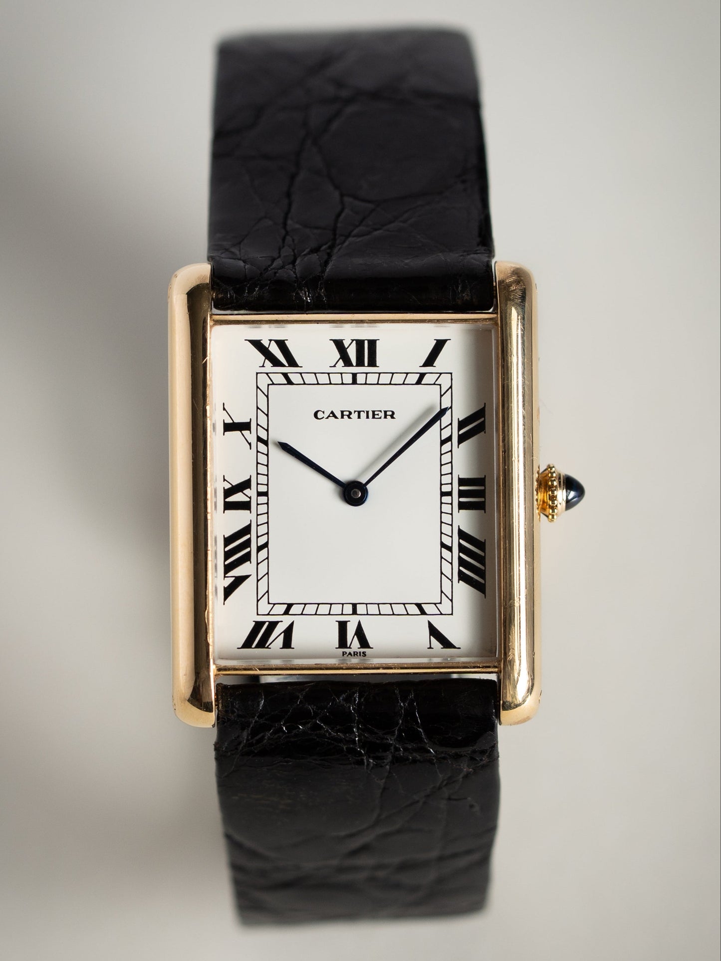 Cartier Paris "Jumbo" Tank Louis Automatique 17002 w/ Cartier Service Paperwork
