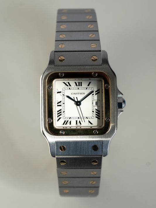 Cartier Santos Carrée 1172961 Steel & Gold Circa 1980s Sharp