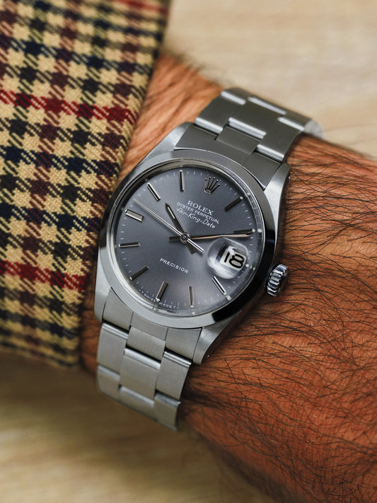 Rolex Air King Date 5700 Grey Dial 1971 w/ Rolex Service Guarantee