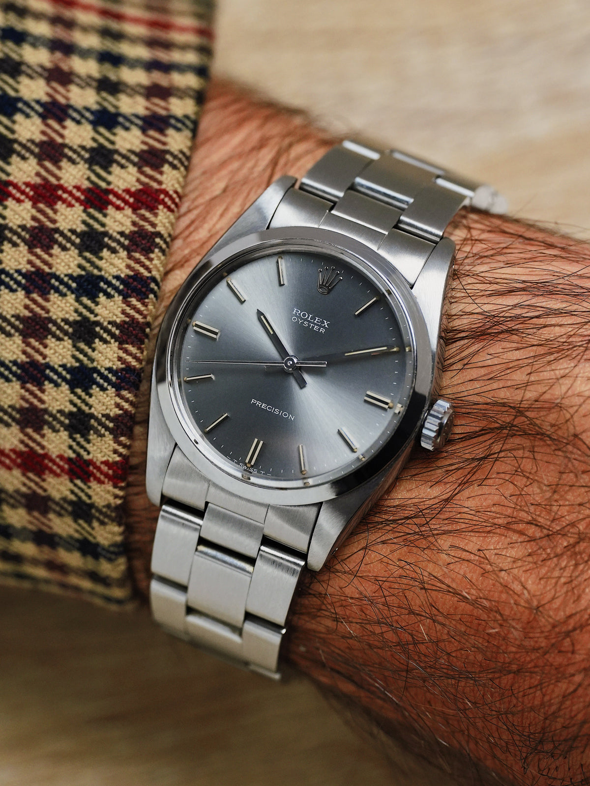 Rolex Oyster Precision 6426 Grey Dial w/ Original Papers Dated 1985