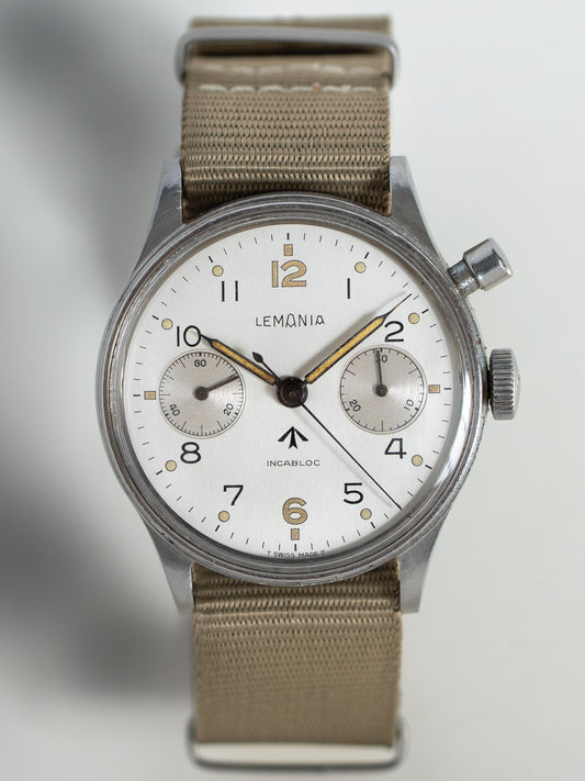 Lemania Rhodesian Air Force Military Issued Series II Single Button Chronograph