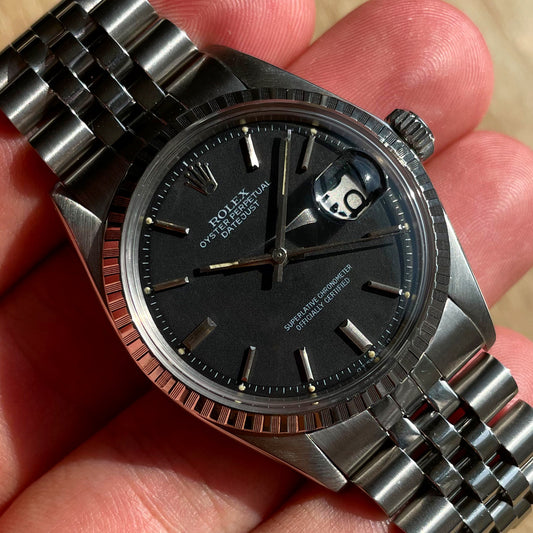 Rolex Datejust 1603 Matt Black Sigma Dial