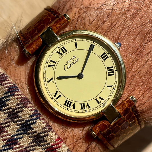 Must de Cartier Vendome 30mm "Lemon" Dial