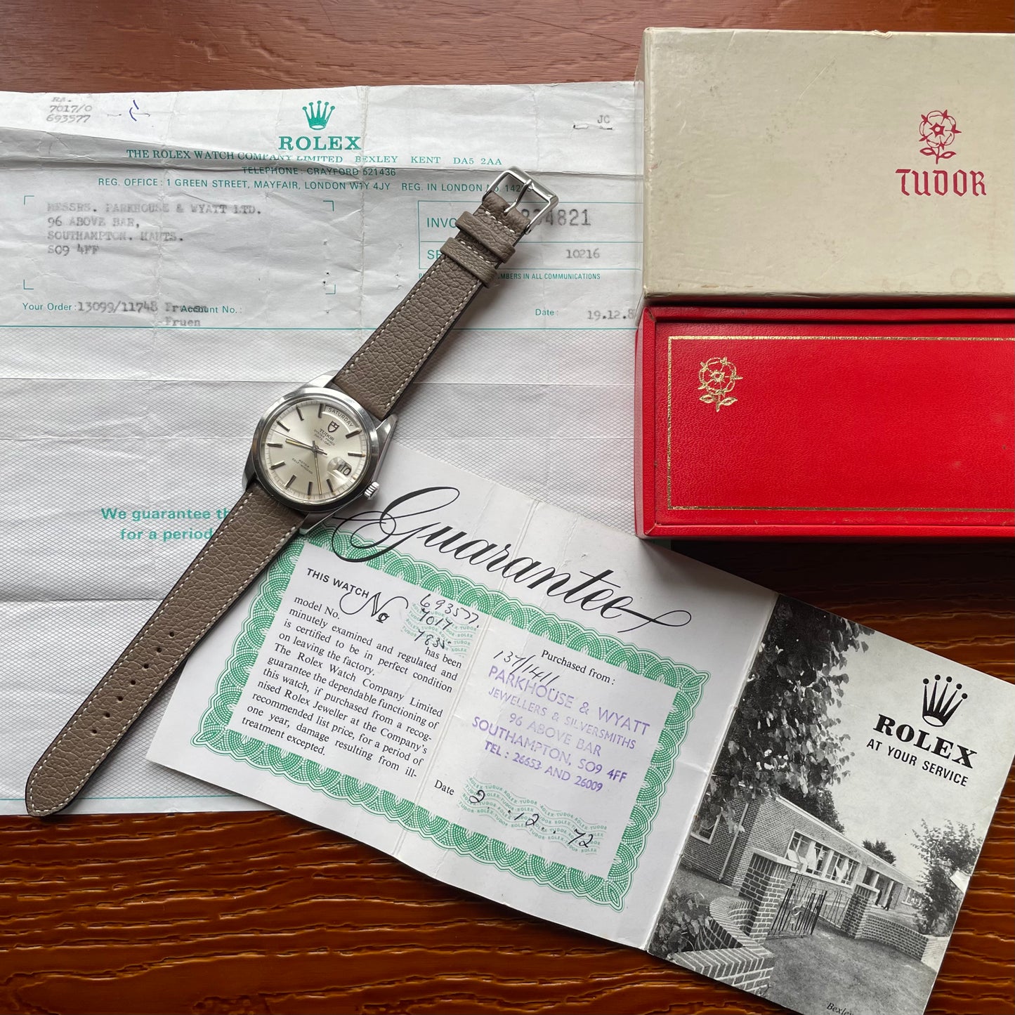 Tudor Oyster Prince Date + Day Jumbo 7017/0 w/ Original Box & Papers