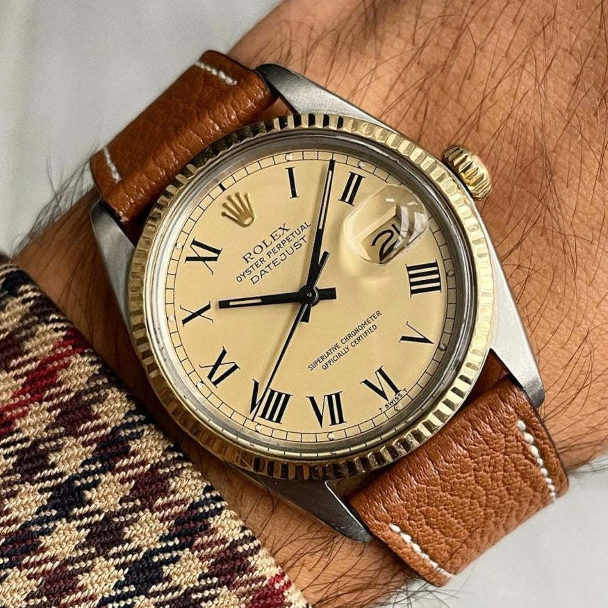 Rolex Datejust 16013 Champagne Buckley Dial