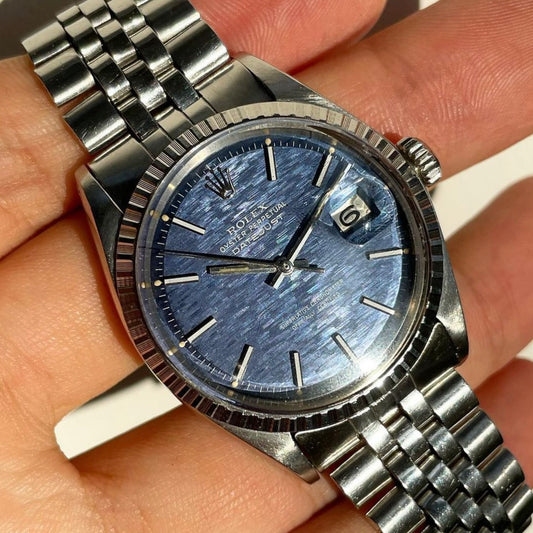 Rolex Datejust 1603 Blue Shantung Dial