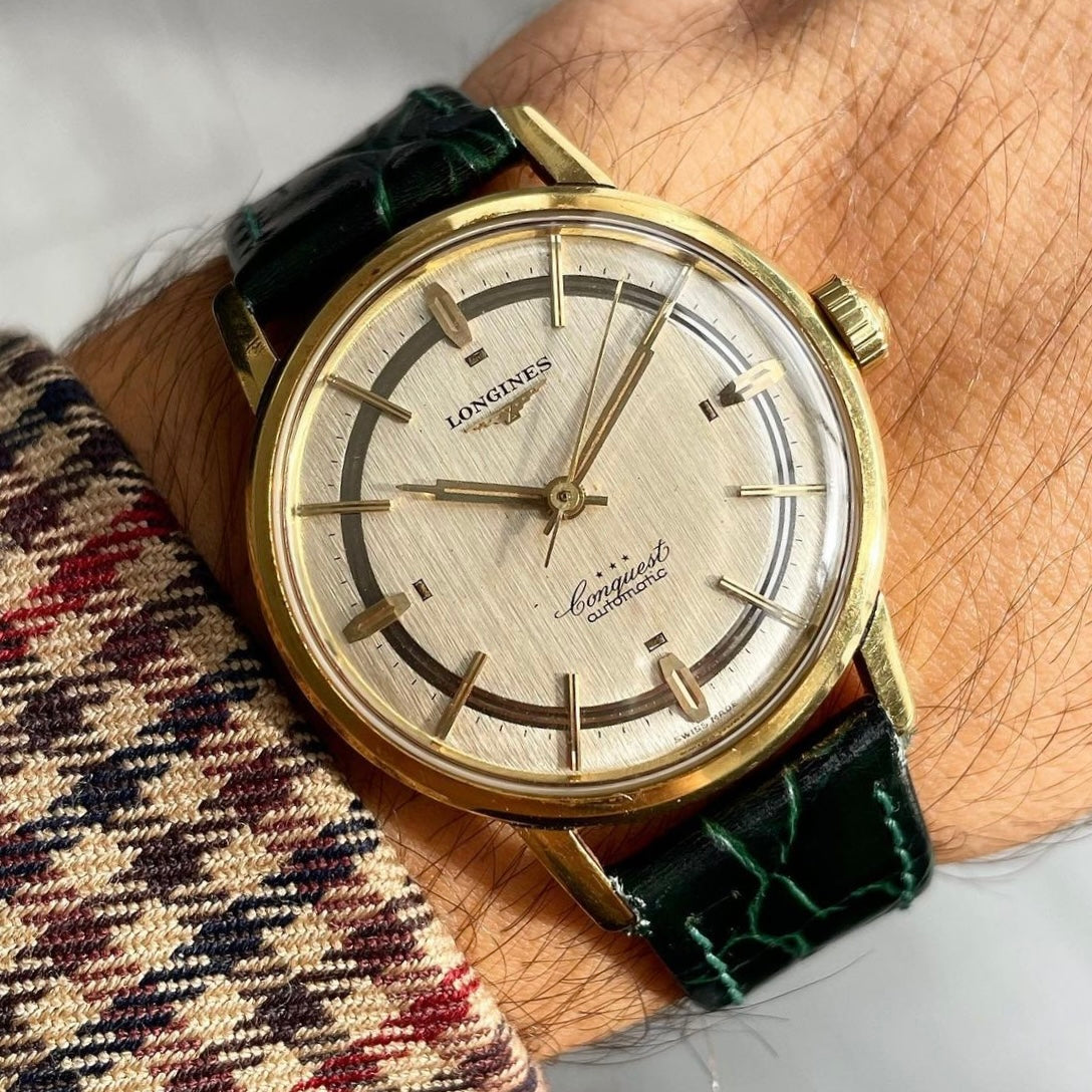 Longines 18k Gold Conquest Automatic 9021 1