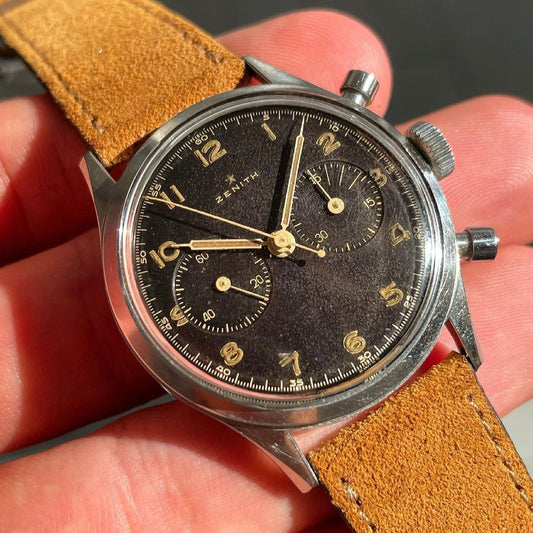 Zenith Large Size 143-6 Chronograph Yugoslavian Air Force Tropical Dial