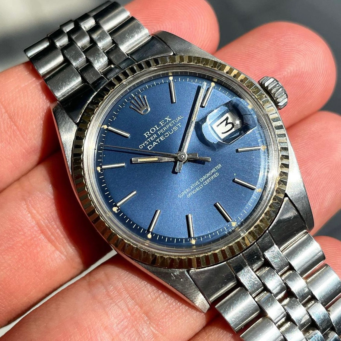 Rolex Datejust 1601 Original Blue Dial 1972