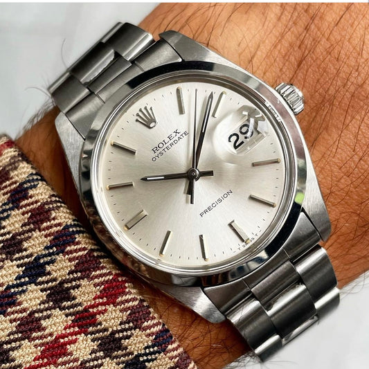 Rolex Oysterdate 6694 Silver Dial 1975