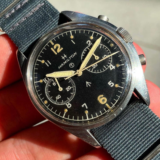 Hamilton “Fab Four” Royal Navy 1970 Issued British Military Chronograph