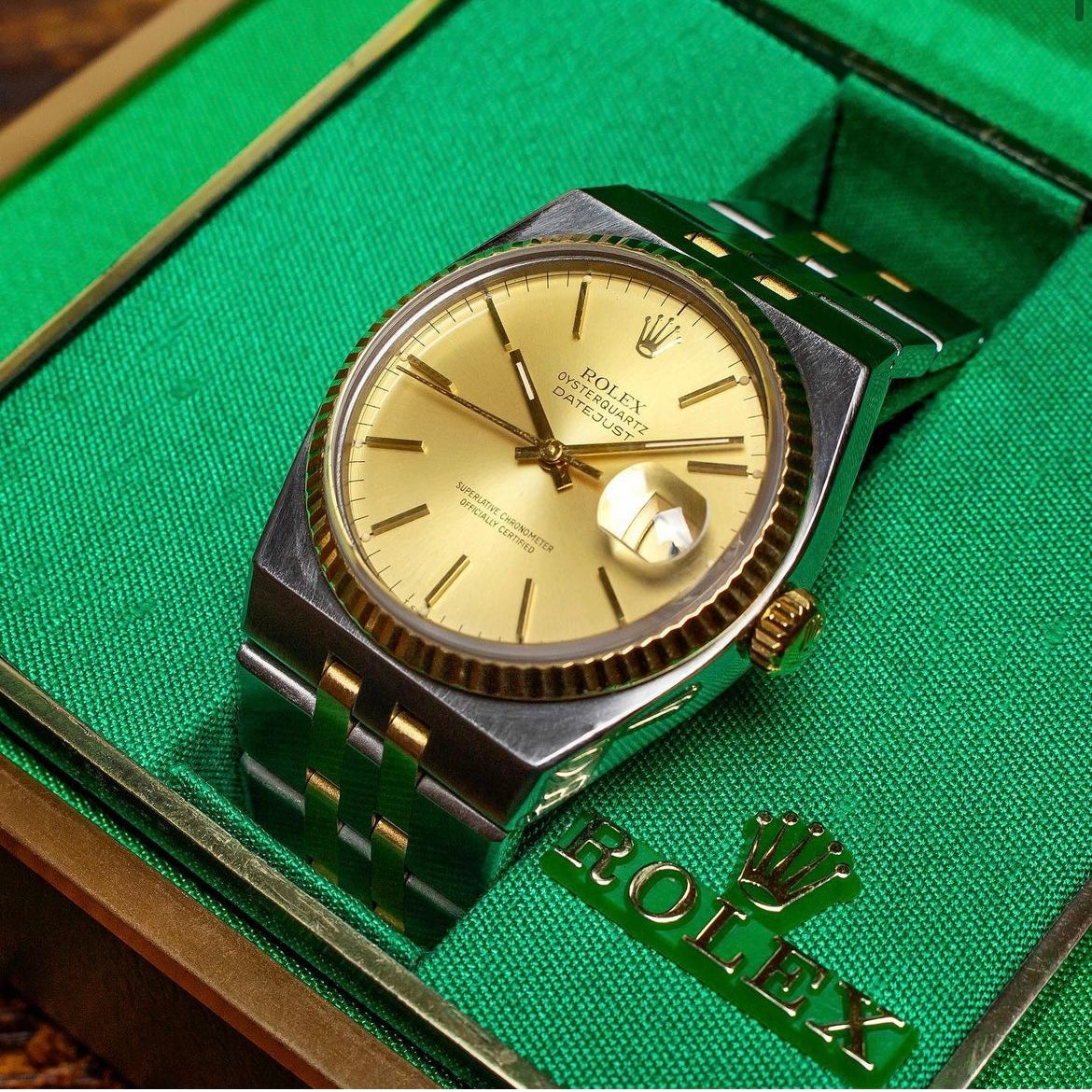 Rolex S/G Datejust Oysterquartz 17013 w/ Box 1979