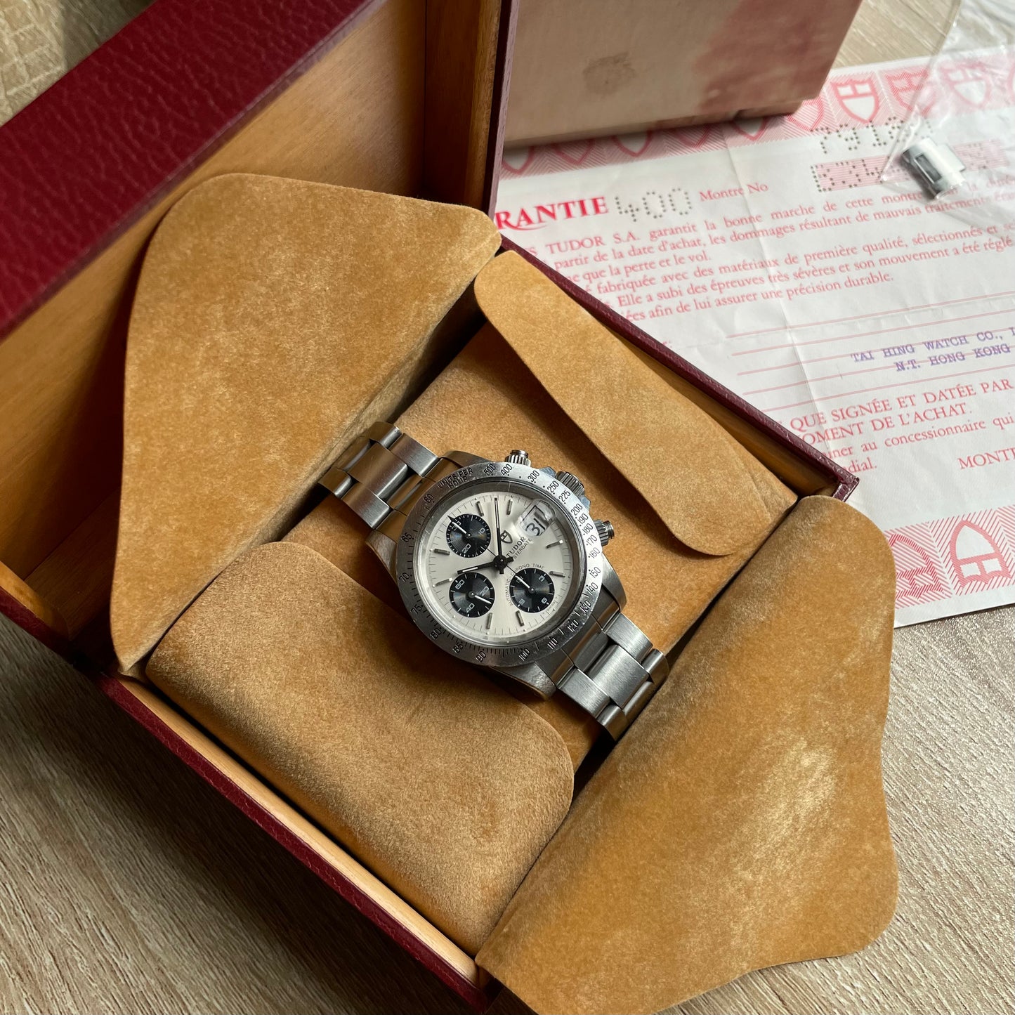 Tudor “Big Block” 79180 Panda Dial Box & Papers 1990